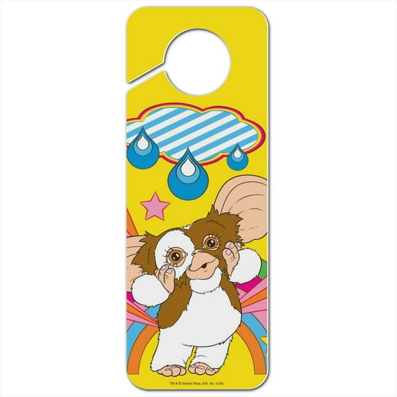 Gremlins Gizmo Rainbow Plastic Door Knob Hanger Sign