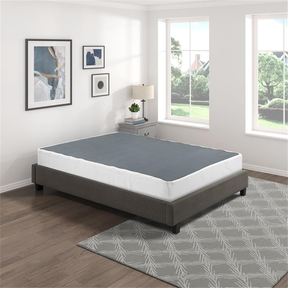 Lexicon Perrin Eastern King Size Mattress Foundation in White
