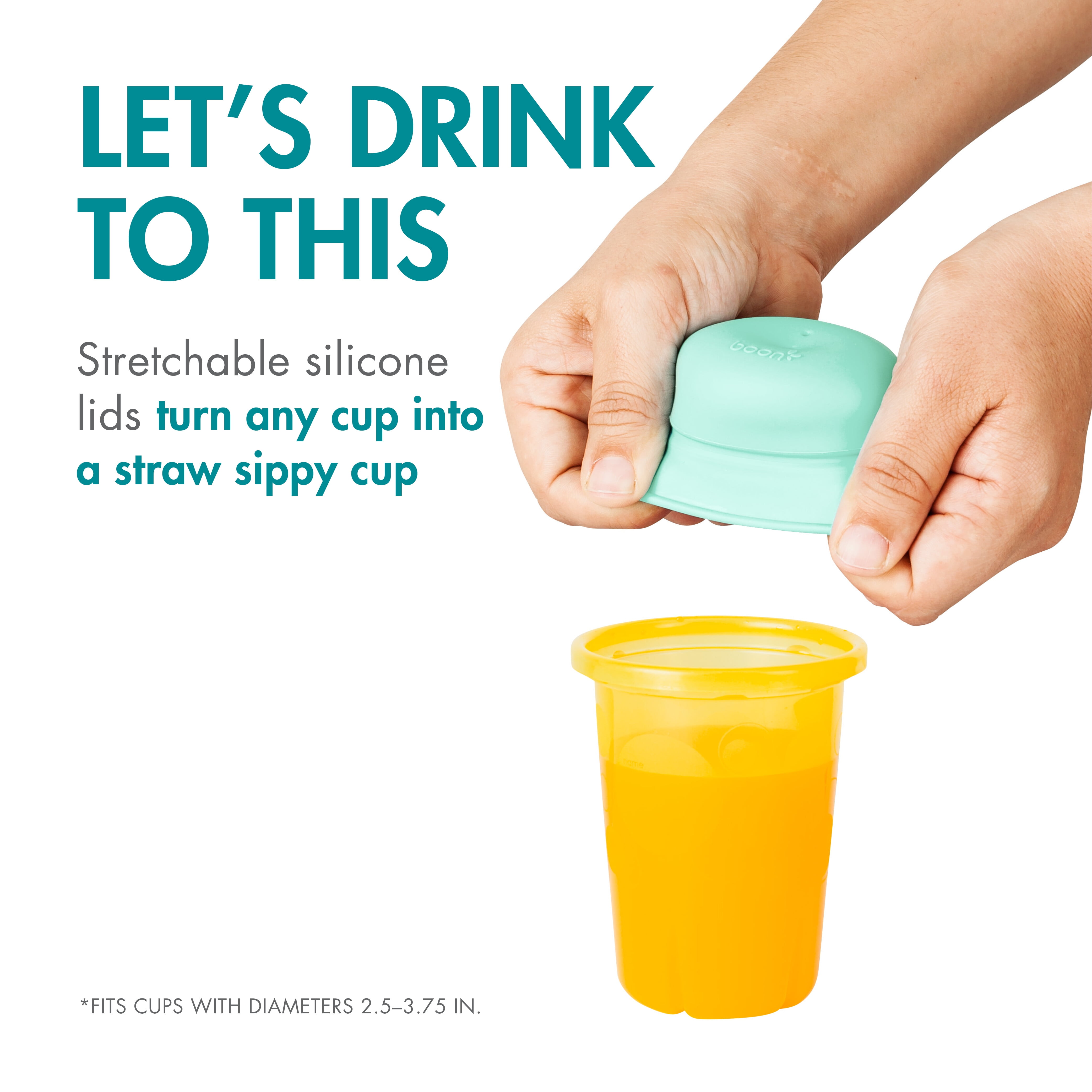Boon Snug Straw Lids, Assorted Colors (Pack of 3), Green, 12 Months and up, Infant and Toddler