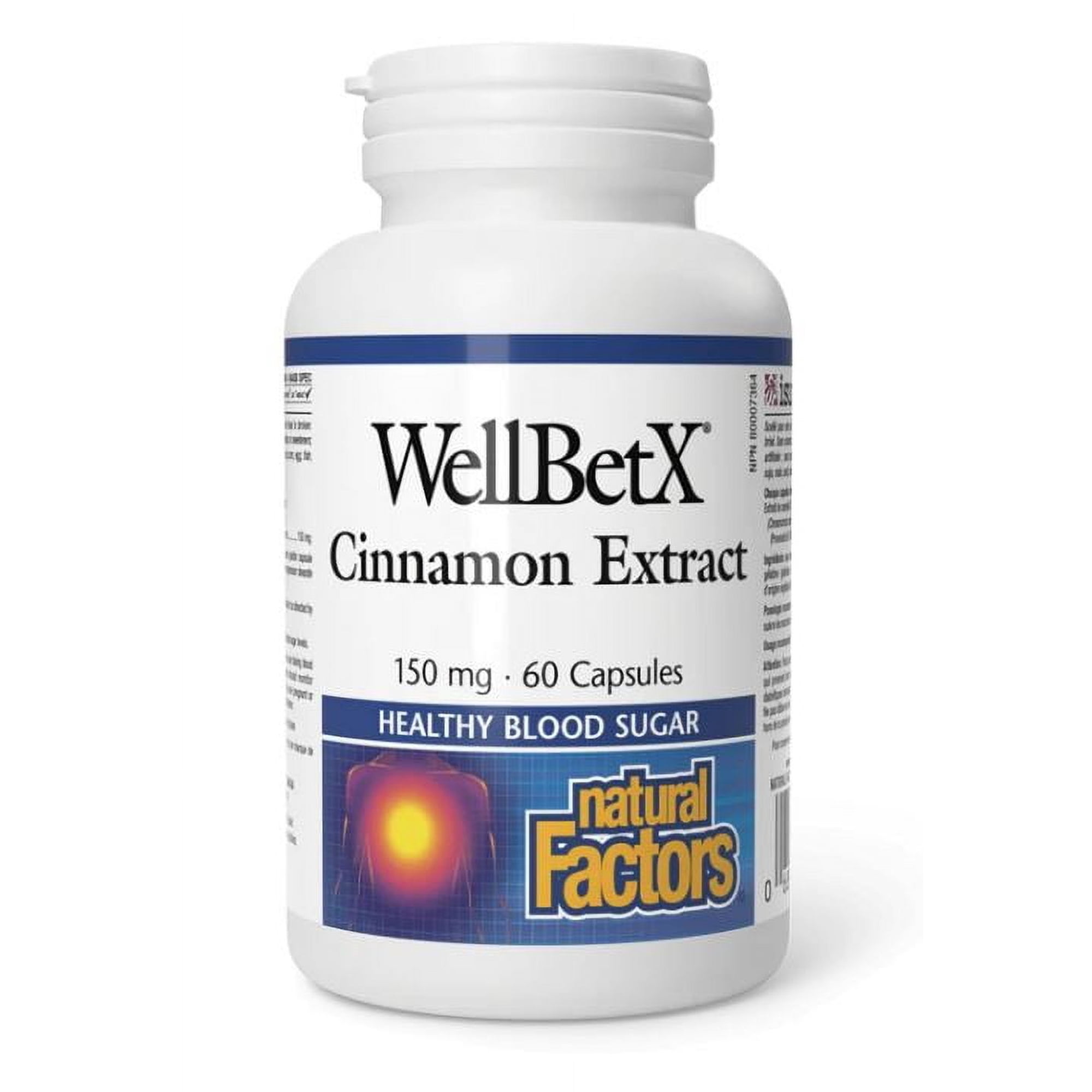 Natural Factors WellBetX CinnamonRich Extract 150 mg, 60 Capsules