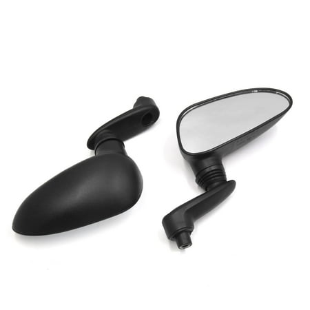 - 2PCS Black 8mm Thread Dia Adjustable Motorcycle Rearview Mirror Wide Angle Lens