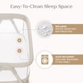 thumbnail image 5 of Delta Children Haven AirFlow Bassinet with Breathable Mesh and Wheels, Tan, 5 of 23