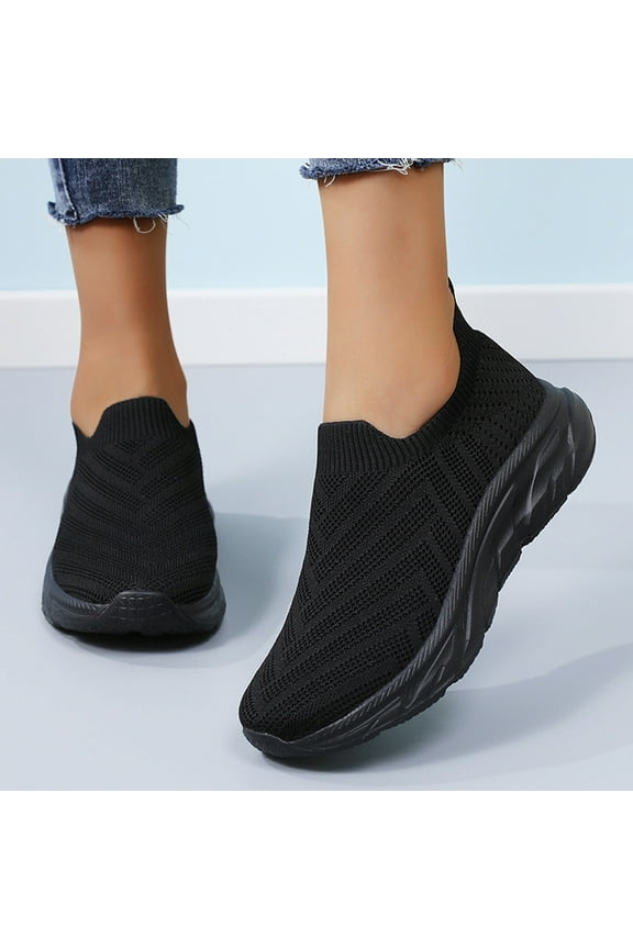 Women's Walking Shoes Lightweight Comfort Workout Casual Non Slip Fashion Sneakers Black Size 9