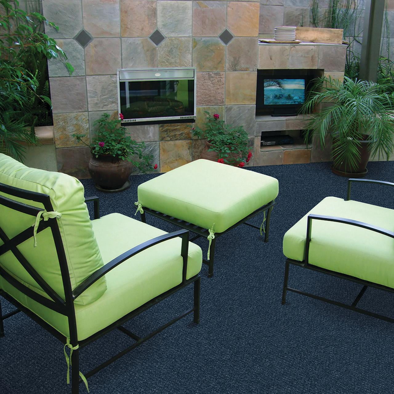 Hampton Heather Green Carpet Tiles 18 X Indoor Outdoor L And Stick 22 5 Sq Ft Per Box Pack Of 10 Com