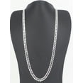 thumbnail image 3 of Solid 925 Sterling Silver Italian 6.2mm Flat 22” Curb Chain Necklace for Men Women CURB160-22, 3 of 5