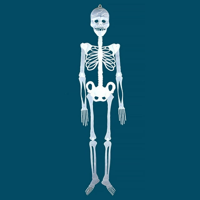 Cateissary Pegatina de pared 3D de calavera luminosa de 90cm, decoración del hogar para fiesta de Halloween, pegatina de pared de habitación de Escape, Decoración Esqueleto Hombre 90cm Cateissary HA007426-02B
