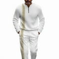 thumbnail image 6 of Men's casual sports long sleeved jogging suit two-piece jacket and pants set, 6 of 12
