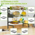 thumbnail image 6 of Over The Sink Dish Drying Rack, 24.8"-35.4" Expandable Length & Height,3-Tiers Large Dish Drying Rack Stainless Steel Dish Racks for Kitchen Counter, 6 of 10