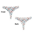 thumbnail image 3 of Balery Nautical And Pirate Owls Tangas de Algodón para Mujer con Estampado – Ropa Interior Sexy, Transpirable, G-string-X-Small, 3 of 6