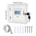 thumbnail image 5 of Thermostat Security Lock Box with Key Set Clear Cover Guard for Wall Mounted Units Protects Against Unauthorized Access, 5 of 9