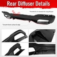 thumbnail image 5 of Ikon Motorsports Rear Bumper Diffuser Fits 2017-2023 BMW G30 M550i M Sport, M Perfermance Style Gloss Black PP, Lower Spoiler w/ Shark Fin, 2PCS, 5 of 9