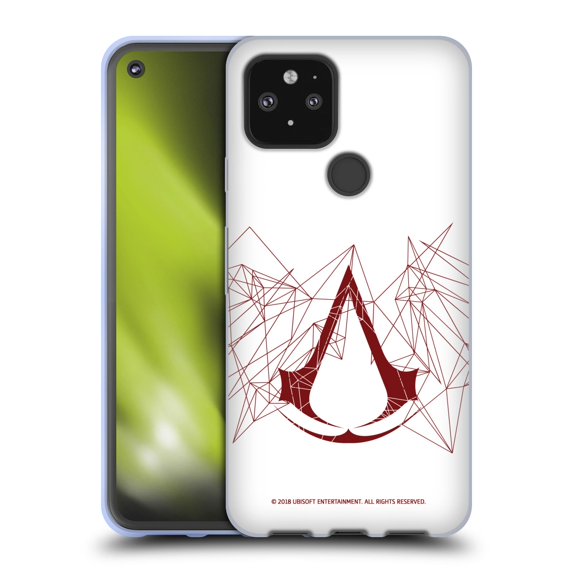 Head Case Designs Officially Licensed Assassin's Creed Logo Geometric Soft Gel Case Compatible with Google Pixel 5 5G