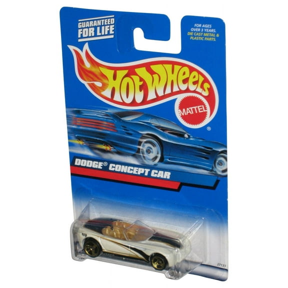 Hot Wheels Dodge Concept Car (2000) Mattel White Die-Cast Toy #167
