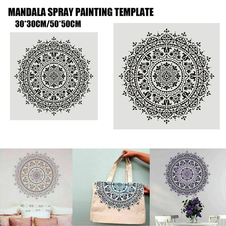Designer Stencils Vedas Mandala Stencil and Free Bonus Stencil