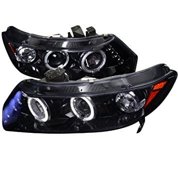 2006 2007 Honda Civic Coupe - Spec-D Tuning Honda Civic Coupe 2006 2007 2008 2009 2010 2011 LED Halo Projector Headlights - Black