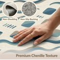 thumbnail image 6 of ODIKA 2'x3' Blue Beige Mineral Waves and Dots Design Washable Accent Rug Modern Abstract Pattern with Geometric Flow for Bedroom, Nursery, RV, Pet Friendly, Bedside Mat, 6 of 7