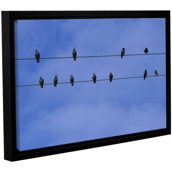 ArtWall Lindsey Janich "Cool Blue Sky" Gallery-Wrapped Floater-Framed Canvas