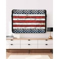 thumbnail image 5 of 4th of July Outdoor TV Cover 60 to 65 Inch Weatherproof, Independence Day Blue Star Red Stripe 600D Oxford TV Covers with Waterproof Zipper, Outside Flat TV Screen Protector Size 58"W x 37"H x 4.5"D, 5 of 7