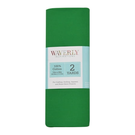Waverly Inspirations 44" x 2 yards 100% Cotton Printed Sewing & Craft Fabric, Green