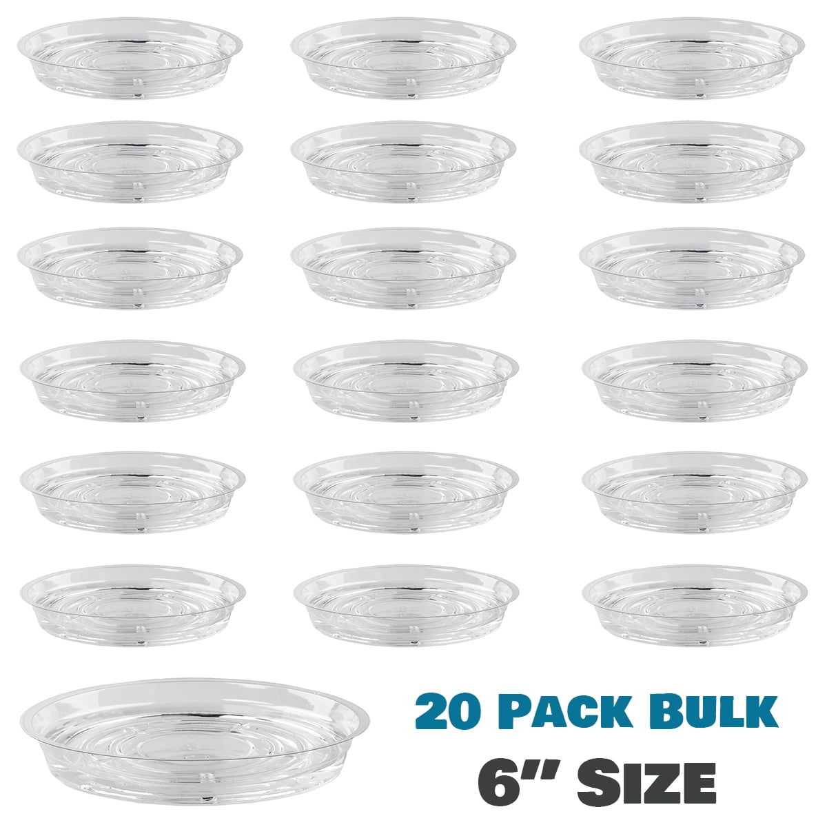 6 Pack Plastic Plant Saucer Drip Trays 6 Inch for Indoors Outdoor Plant 