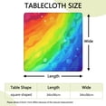 thumbnail image 2 of Rainbow Tie Dye Wave Pattern Square Fitted Tablecloth with Elastic Edge,Square Table Cover,Washable Elastic Table Cover for Home Kitchen Party Decor 34"x34", 2 of 6