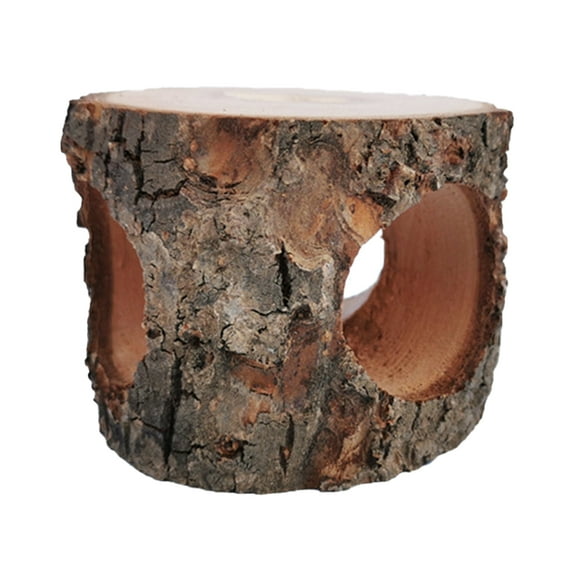 Soimiss Wooden Small Pet Tunnel with Three Hole Entrances for Hamster and Guinea Pig