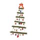 thumbnail image 1 of Árbol de Navidad de madera con luces y colgantes para colgar en la pared verde, 1 of 9