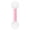 Pink, variant on 6Pcs Plush Cat Chew Toys, 5.9in Soft Squeaky Cotton Swabs Shaped Teething Toys, Durable Interactive Kitten Toys for Indoor Cats Teeth Cleaning, Purple