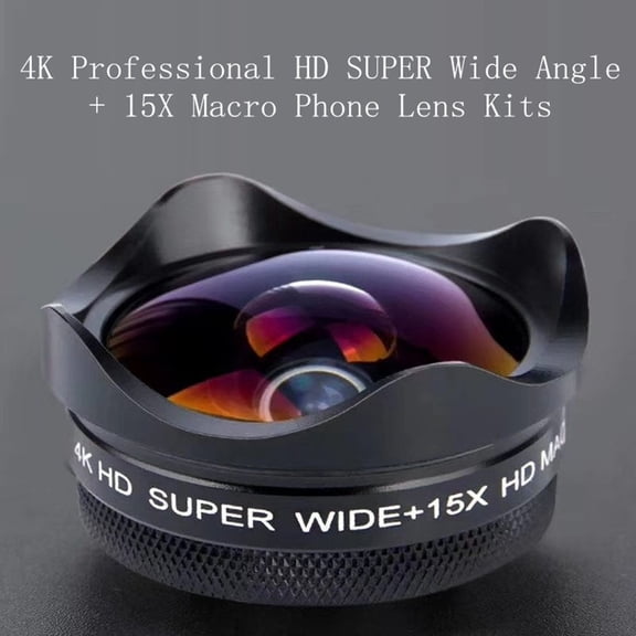 Spirastell Camera lens,Compatible Camera Lens 0.45X 15X Lens Universal Lens Universal Clip Lens 4K 4K HUIOP dsfen 4K Camera 0.45X Wide 15X QISUO