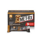 MET-Rx(R) Protein Plus Protein Bar, Creamy Peanut Butter Crisp, 85g Bar (9 count), High Protein Bar with Vitamins to Support Energy Levels & Muscle Strength, Gluten Free