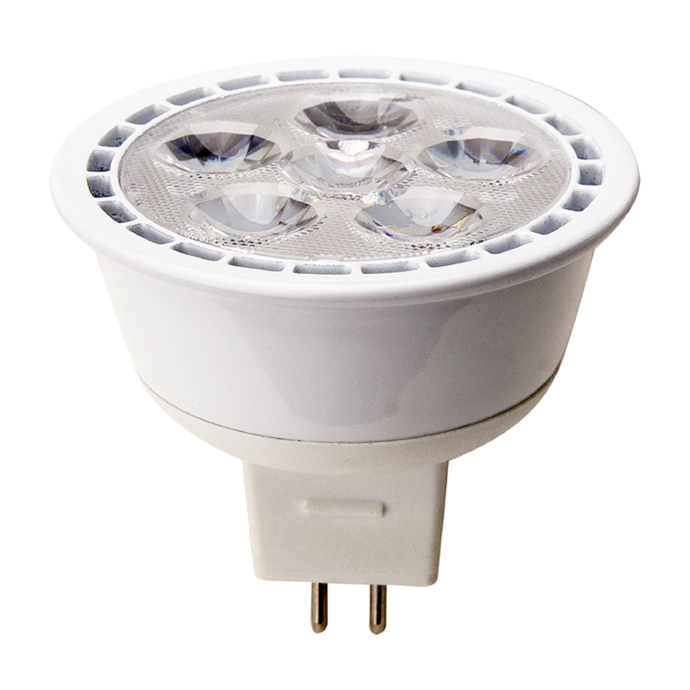 Great Value LED Light Bulb, 5W (35W Equivalent) MR16 Lamp GU5.3 Base, Dimmable, Soft White, 3-Pack