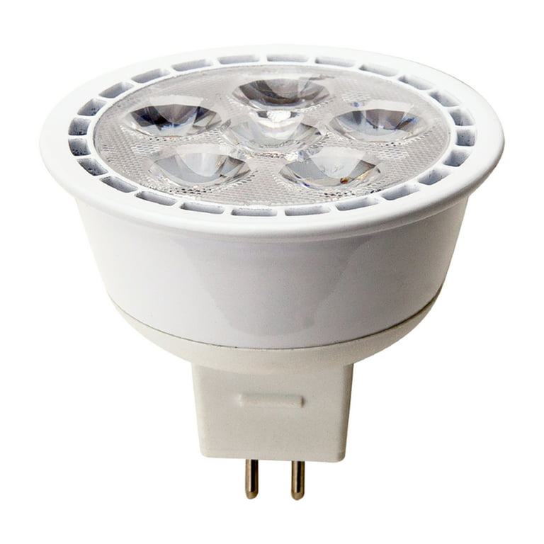 Great Value LED Light Bulb, 5W (35W Equivalent) MR16 Lamp GU5.3 Base,  Dimmable, Soft White, 3-Pack 