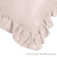 thumbnail image 5 of Unique Bargains 4-Piece Satin Ruffled Edge Pillow Shams, Standard, Taupe, 5 of 7