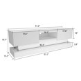 thumbnail image 2 of Modern TV Stand for 50 55 inch TV with 16 Color LED Lights, White, 2 of 10