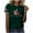 Green, variant on snilers Women's T Shirts Canada Flag Graphic Printed Short Sleeve Tee Shirts Summer Casual Work Tunic Tops