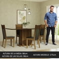 thumbnail image 4 of Juego de Comedor Mesa con Tablero de Vidrio 4 Sillas Negro/Marrón Greta Madesa, 4 of 5