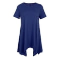 thumbnail image 2 of Camiseta de para Mujer con Cuello en V Flojo, Básica Azul real, 2 of 9