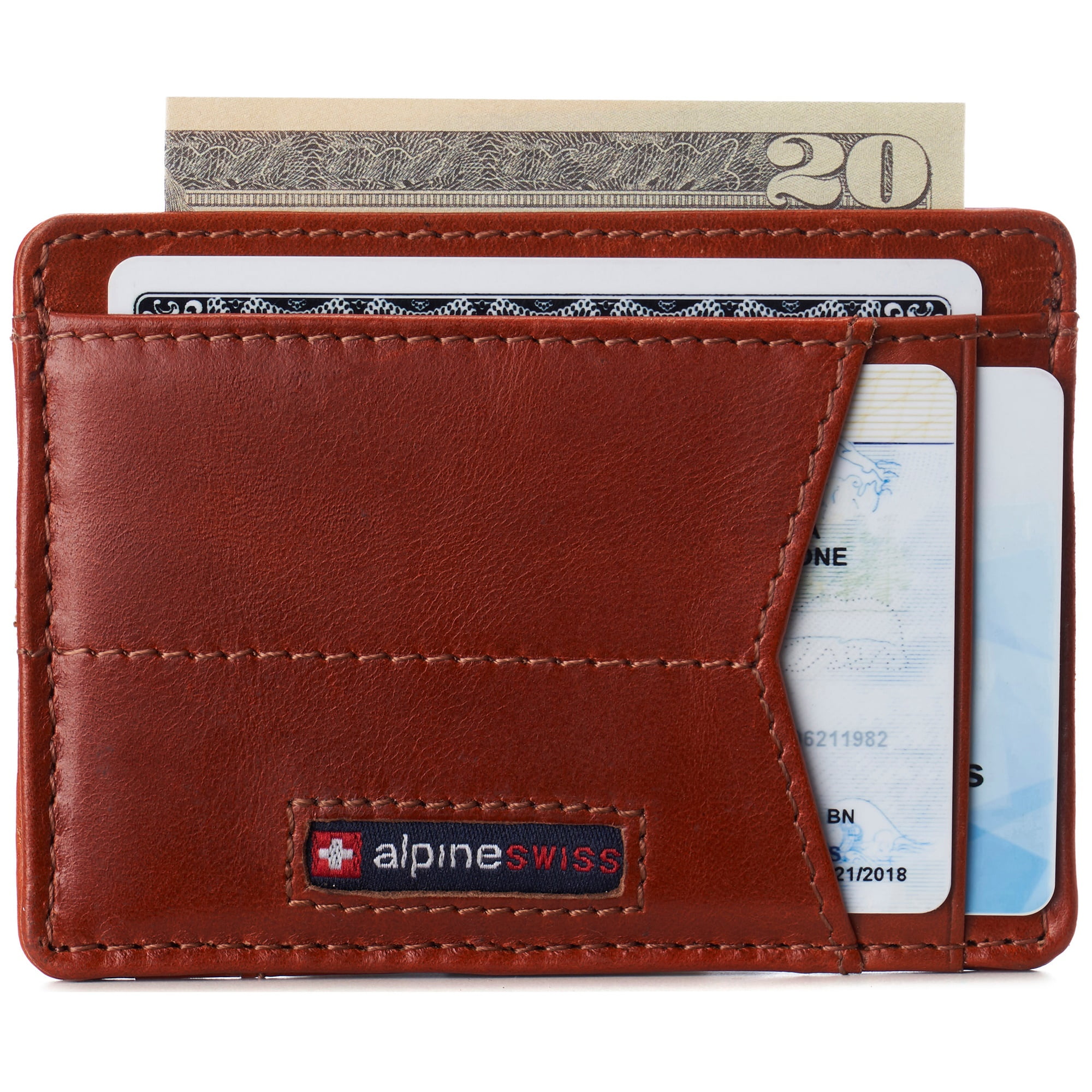Alpine Swiss Alpine Swiss Men RFID Safe Minimalist Front Pocket