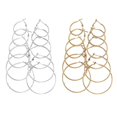 thumbnail image 1 of Silver Alloy Big Earrings Set for Women 12 Pairs Lightweight Healthy and Easy to Wear Store with Backing Board, 1 of 1