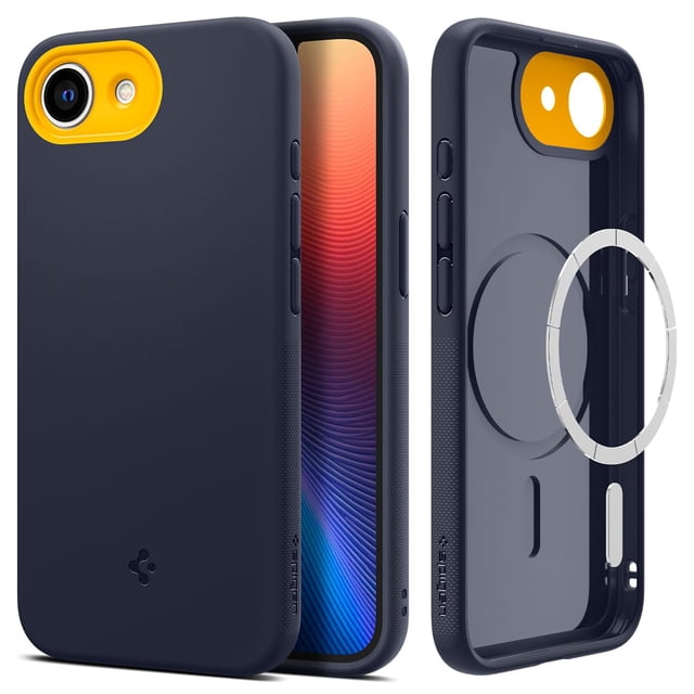 Funda Spigen Nano Pop MagFit para iPhone 16e, color azul