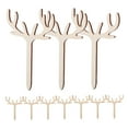 thumbnail image 5 of PTOOTP Wooden Deer Antlers Cake Toppers Beige Boho Inspired for Festive Charm, 5 of 7