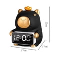 thumbnail image 4 of Cubierta de caja de pañuelos con figura de , reloj Digital LED, soporte para micrófono TF, altavoz de reloj de escritorio 12H/24H para estante Negro, 4 of 7