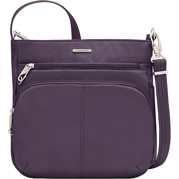 Travelon Anti-Theft Classic North/South Crossbody Bag, One Size, Purple