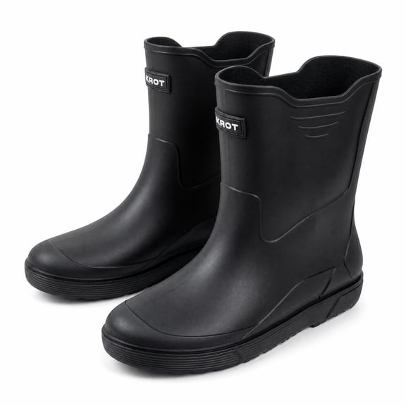 YUCHANG Men’s Waterproof Rain Boots, Non-slip Short Ankle Rubber Boots, Outdoor Gardening Shoes, Lightweight Footwear