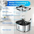 thumbnail image 4 of Pet Water Fountain, 2.5L/84Oz Stainless Steel Automatic Cat Dog Water Fountain for Cat Dog, Easy to Monitor Water Level, 4 of 8