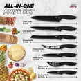 thumbnail image 2 of LDC Lux Decor Collection Kitchen Knife Set Stainless Steel 7 Piece, Black, 2 of 7