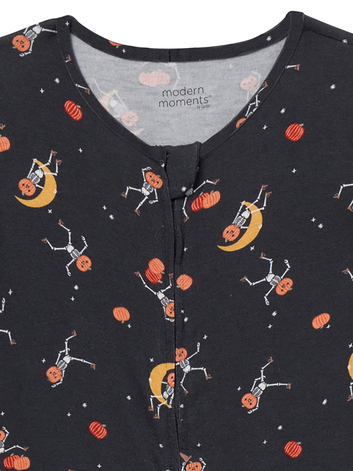 Modern Moments by Gerber Baby and Toddler Neutral Super Soft Halloween One-Piece Pajama, Sizes 0/3 Months - 5T