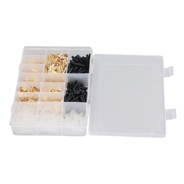 Kit De Conectores A Tope De Alambre, Terminales De Alambre De Latón Tubos Termorretráctiles Negros Fundas De Protección De PVC Buena Conductividad Multifuncional Para Conexión