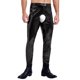thumbnail image 3 of Lencería masculina de cintura alta, pantalones largos de látex, mallas sin entrepierna de charol brillante, leggings con cintura elástica, ropa de club, 3 of 5