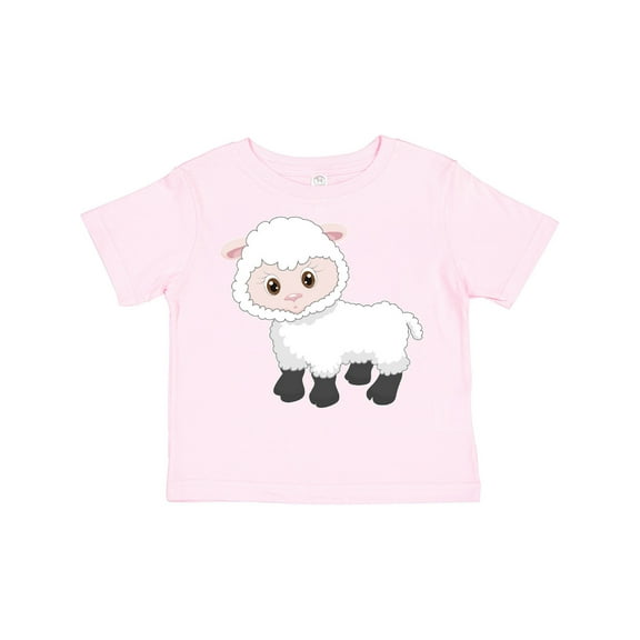 Inktastic Cute White Lamb Boys or Girls Toddler T-Shirt